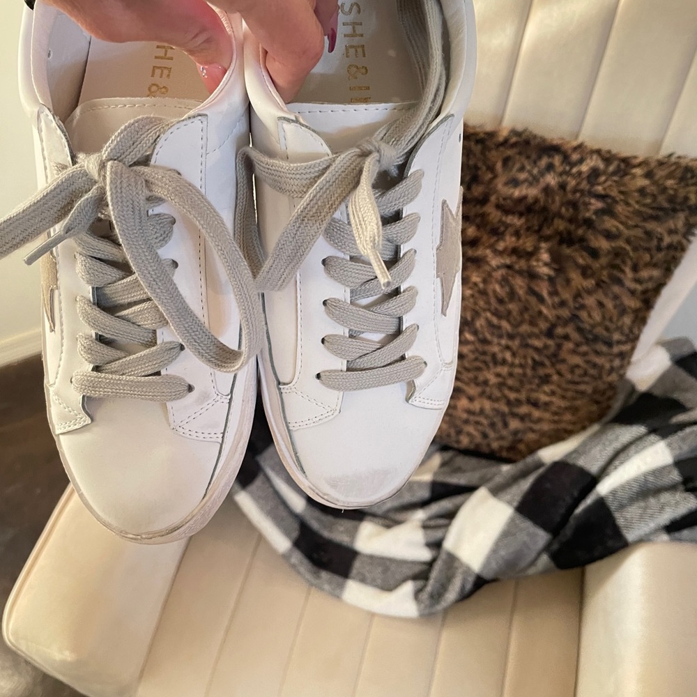 Shein distressed shoes.